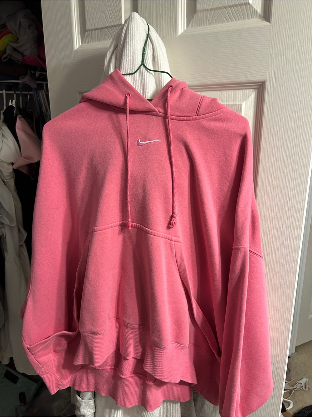 Nike Pink Oversized Women's Hooded Sweatshirt